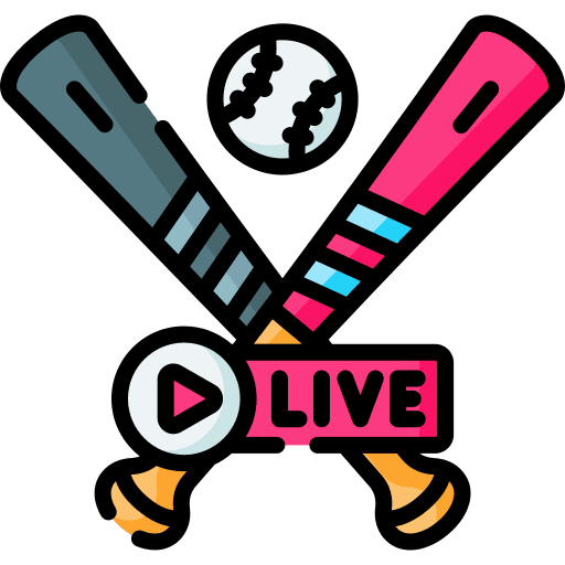 Baseball broadcast online live streaming icon