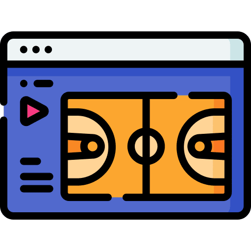 Basketball browser entertainment live streaming icon