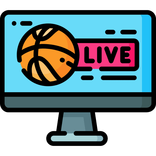 Basketball entertainment live sports online icon