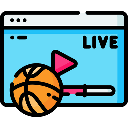 Basketball live sports broadcast basketball icon