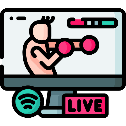 Boxing broadcast screen computer icon