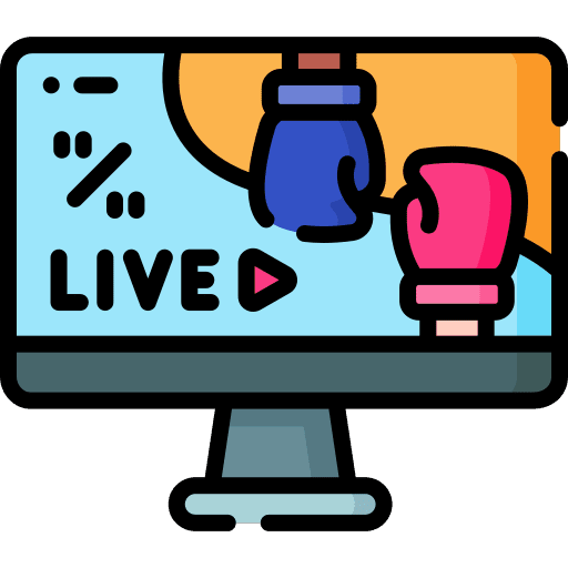 Boxing online broadcast live sports icon