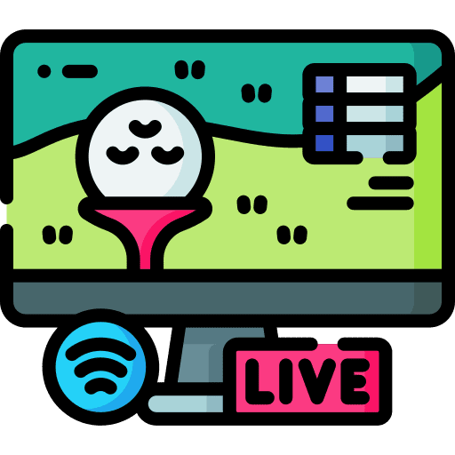 Golf live sports golf broadcast icon