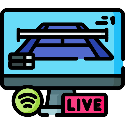 Badminton broadcast monitor badminton icon