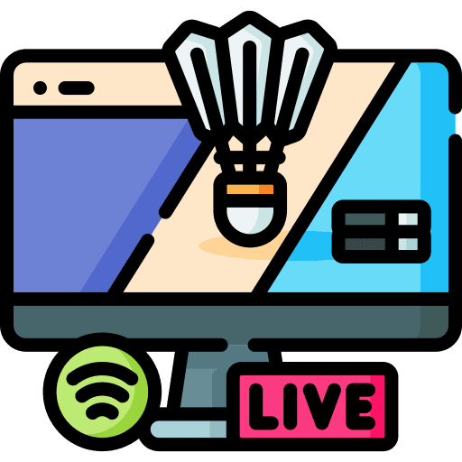 Badminton monitor live sports computer icon
