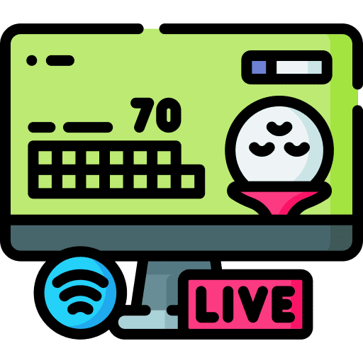 Golf sports and competition broadcast computer icon