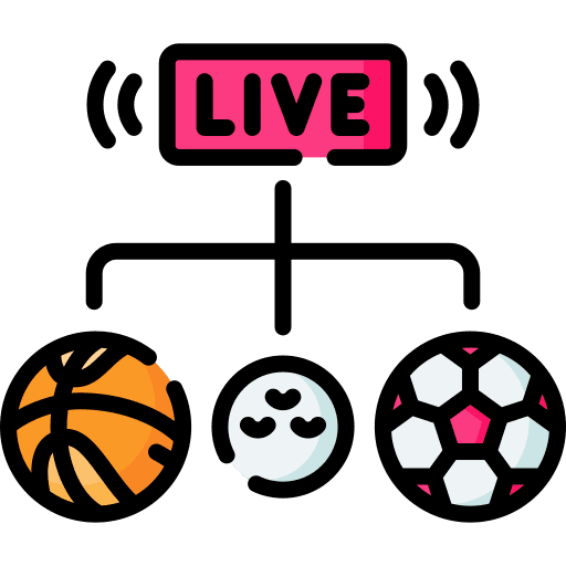 Live streaming broadcast online live sports icon