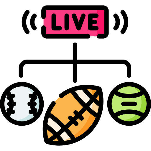Live streaming entertainment sports and competition live streaming icon
