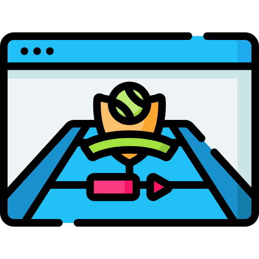 Tennis browser online broadcast icon