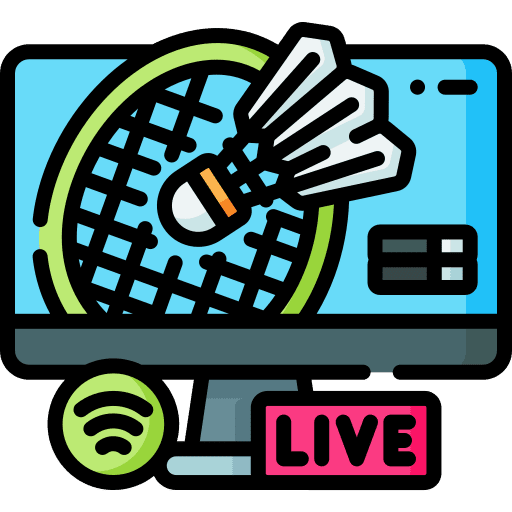 Badminton online live sports monitor icon