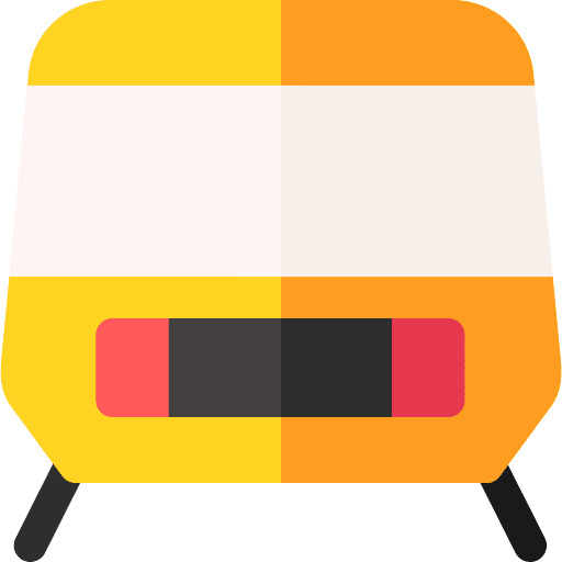 Metro transportation train travel icon