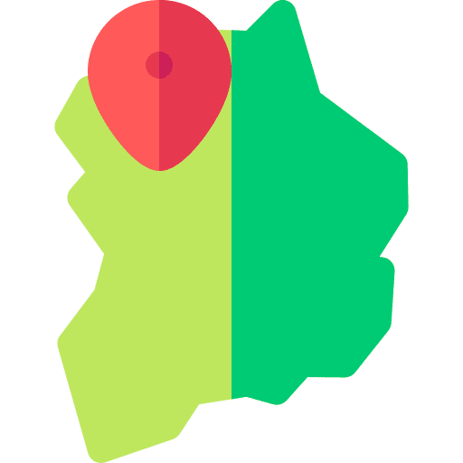 Seoul map region location icon