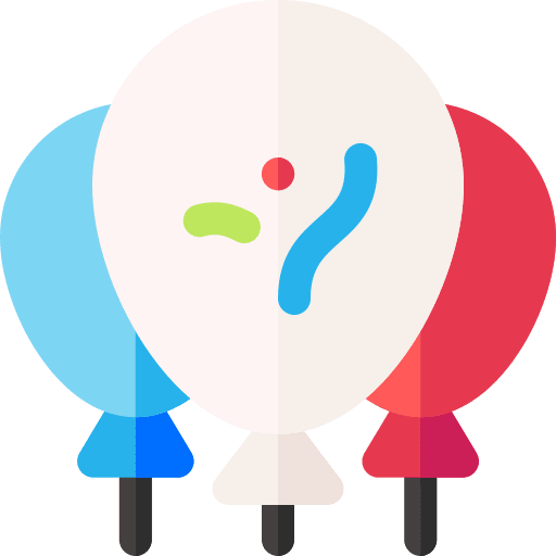 Balloon party south korea celebration icon