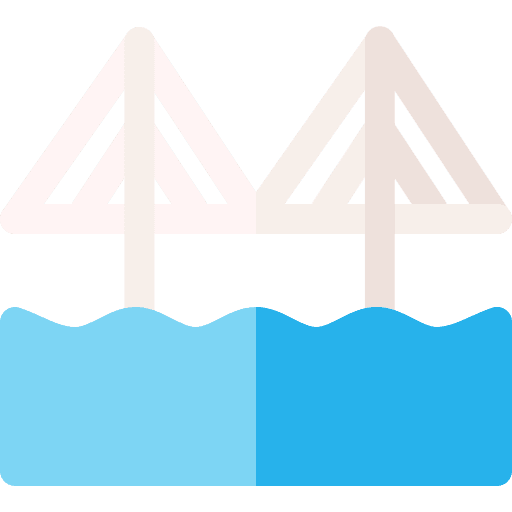 Bridge water landmark infrastructure icon