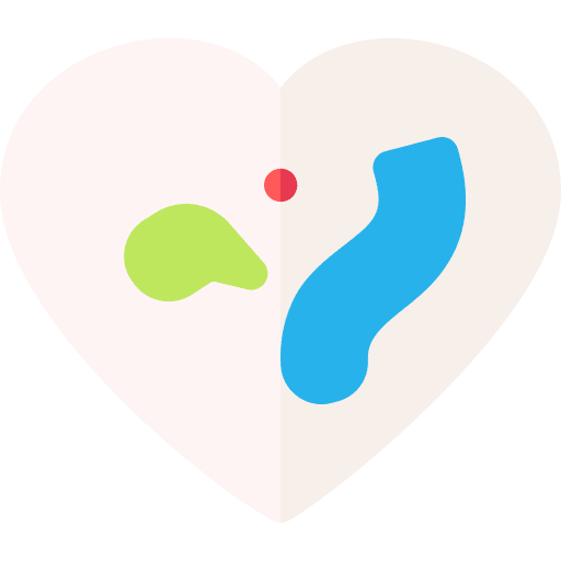 Heart asia flags seoul icon