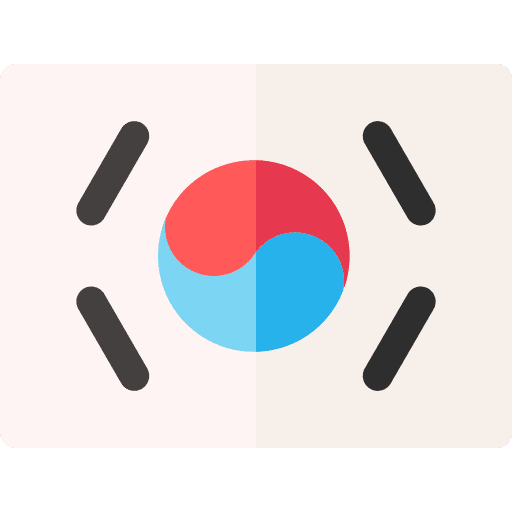 South korea cultures flags world icon