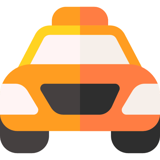 Taxi transportation cab vehicle icon