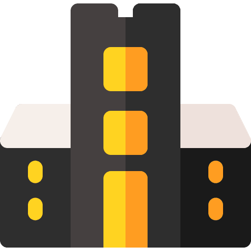 University architecture and city school high school icon