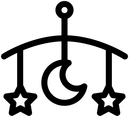 Baby mobile baby crib toy cradle icon