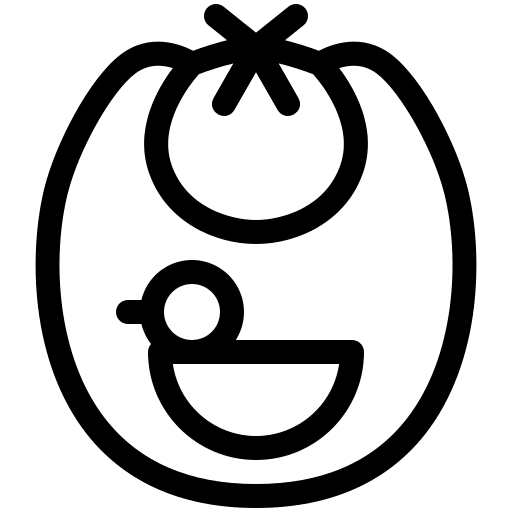 Baby bib baby bib apron baby icon