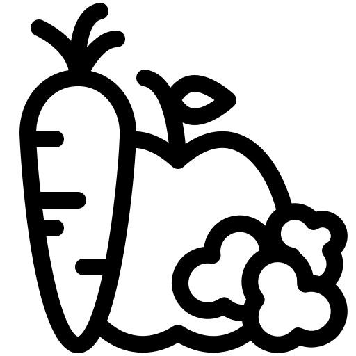 Healthy food diet vegetarian organic icon