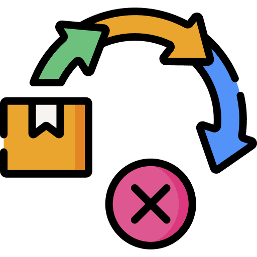 End of life product production waste manufacturing icon