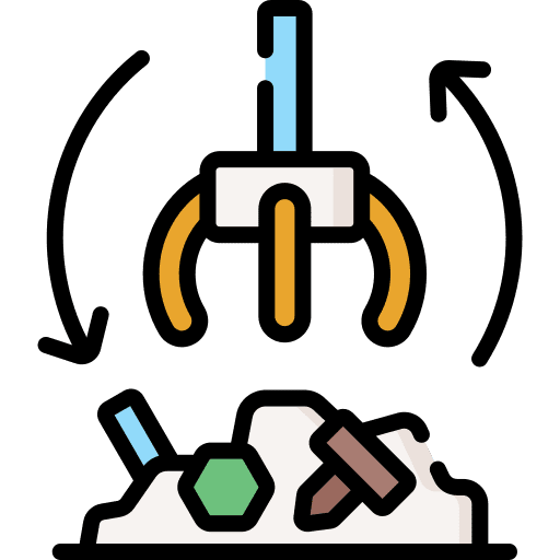 Scrap industrial resources ecology and environment icon