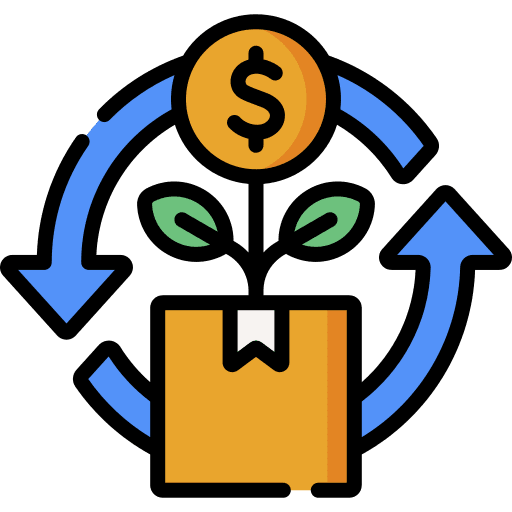 Sustainable eco nature lifecycle icon