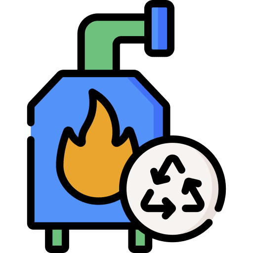 Incineration trash flaming fire icon