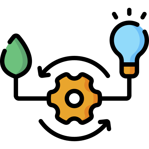 Innovation ecology and environment gear project icon