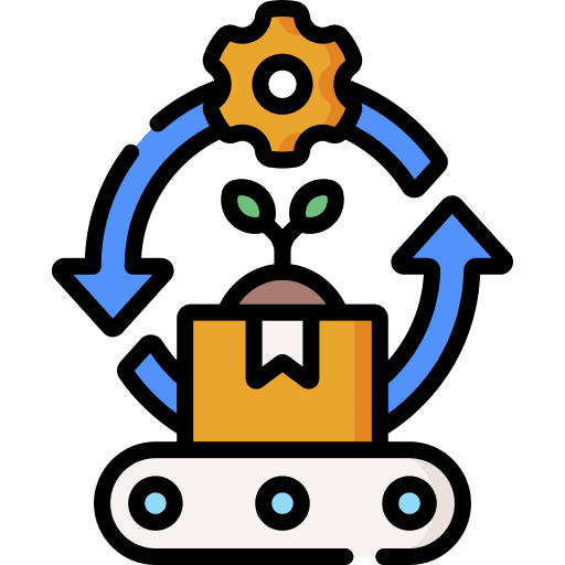 Manufacturing sustainable manufacture circular economy icon