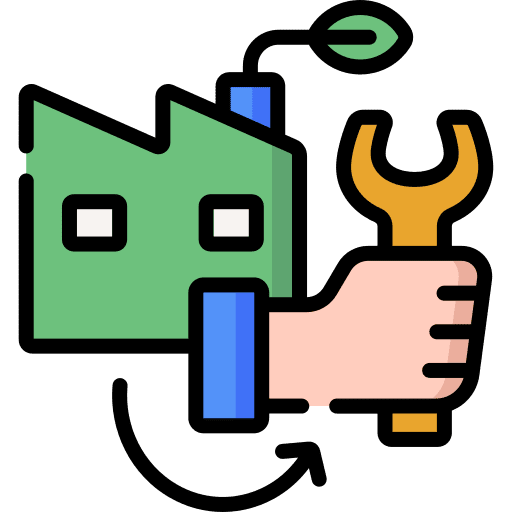 Repair maintenance circular economy zero waste icon