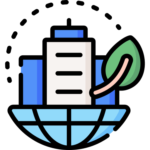 Corporate environment responsibility ecology and environment icon