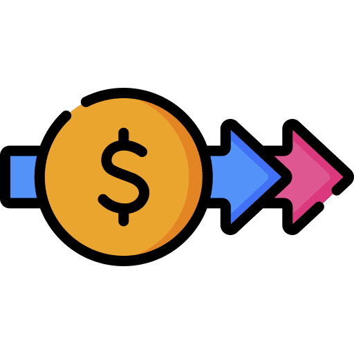 Linear economy money arrow economy icon
