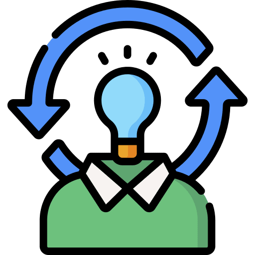 Thinking people head idea icon