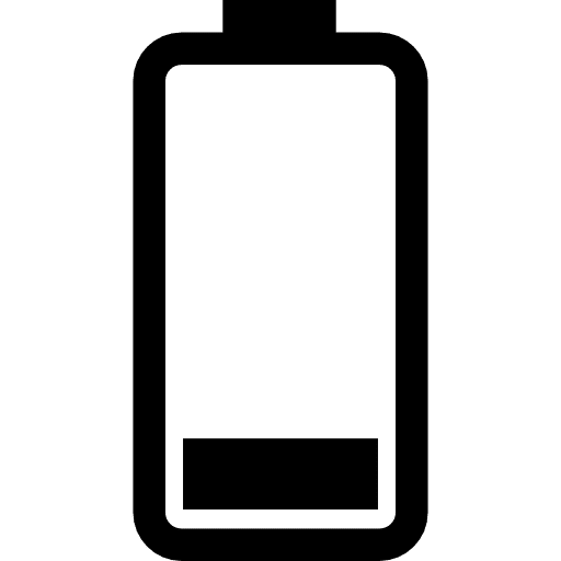 Battery status battery symbol exhausted energy storage icon