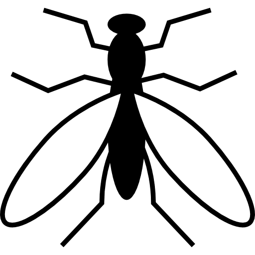 Mosquito from top view mosquito insect insects icon