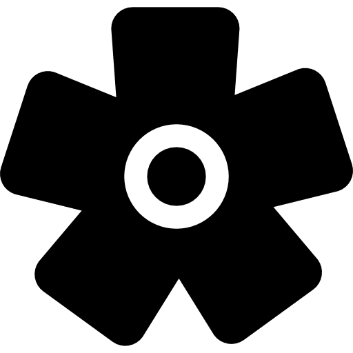 Flower shape of five petals flower flowers shape icon