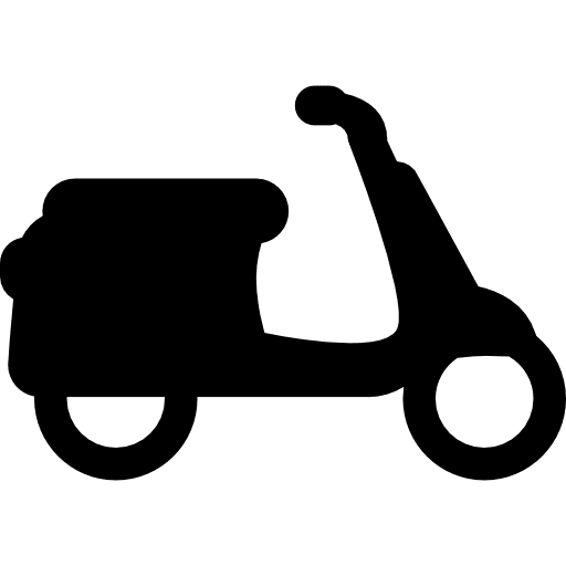 Motor scooter transports silhouette scooter icon