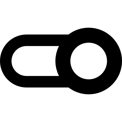 Switch on control outline toggle button control power switch icon