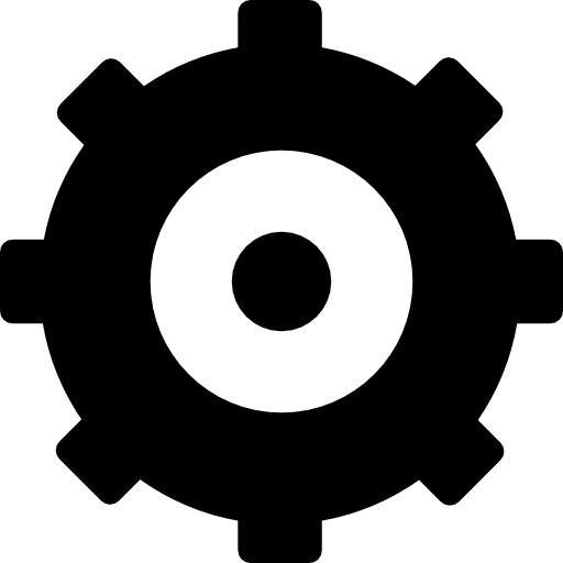 Gear wheel settings device tools and utensils icon
