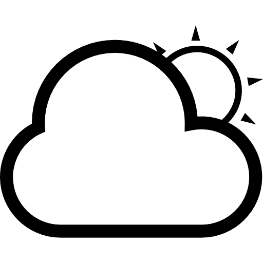 Sun behind the clouds sun painting clouds sunset icon