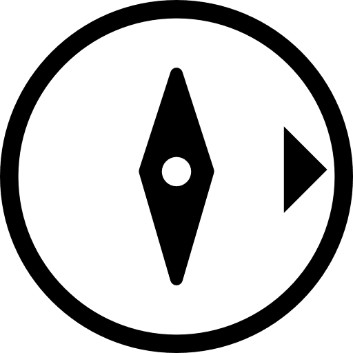 Compass polar charges north pole icon