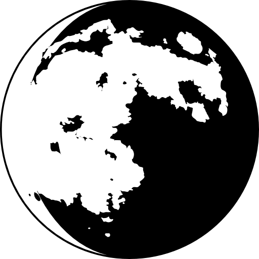 Moon phase symbol circular craters moon craters icon