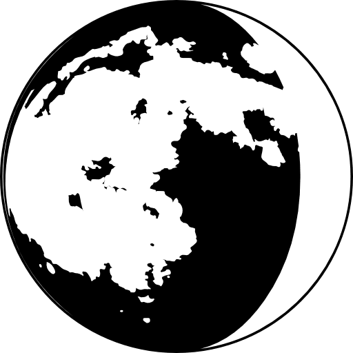 Moon phase symbol moon phase craters circular icon