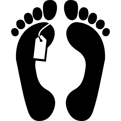 Criminal with label death person labeled icon