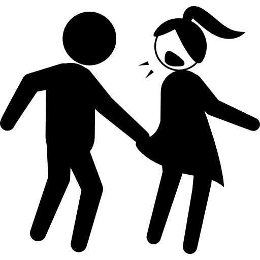 Man stealing a helpless woman criminal icons woman criminal icon