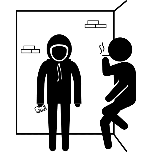 Two criminals persons criminals criminal icons icon