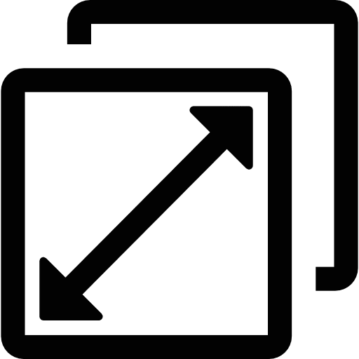 Fit screen squares multimedia option interface icon