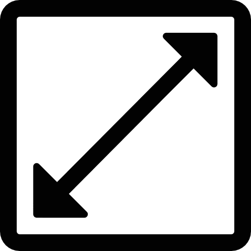 Scale screen full screen square video player icon